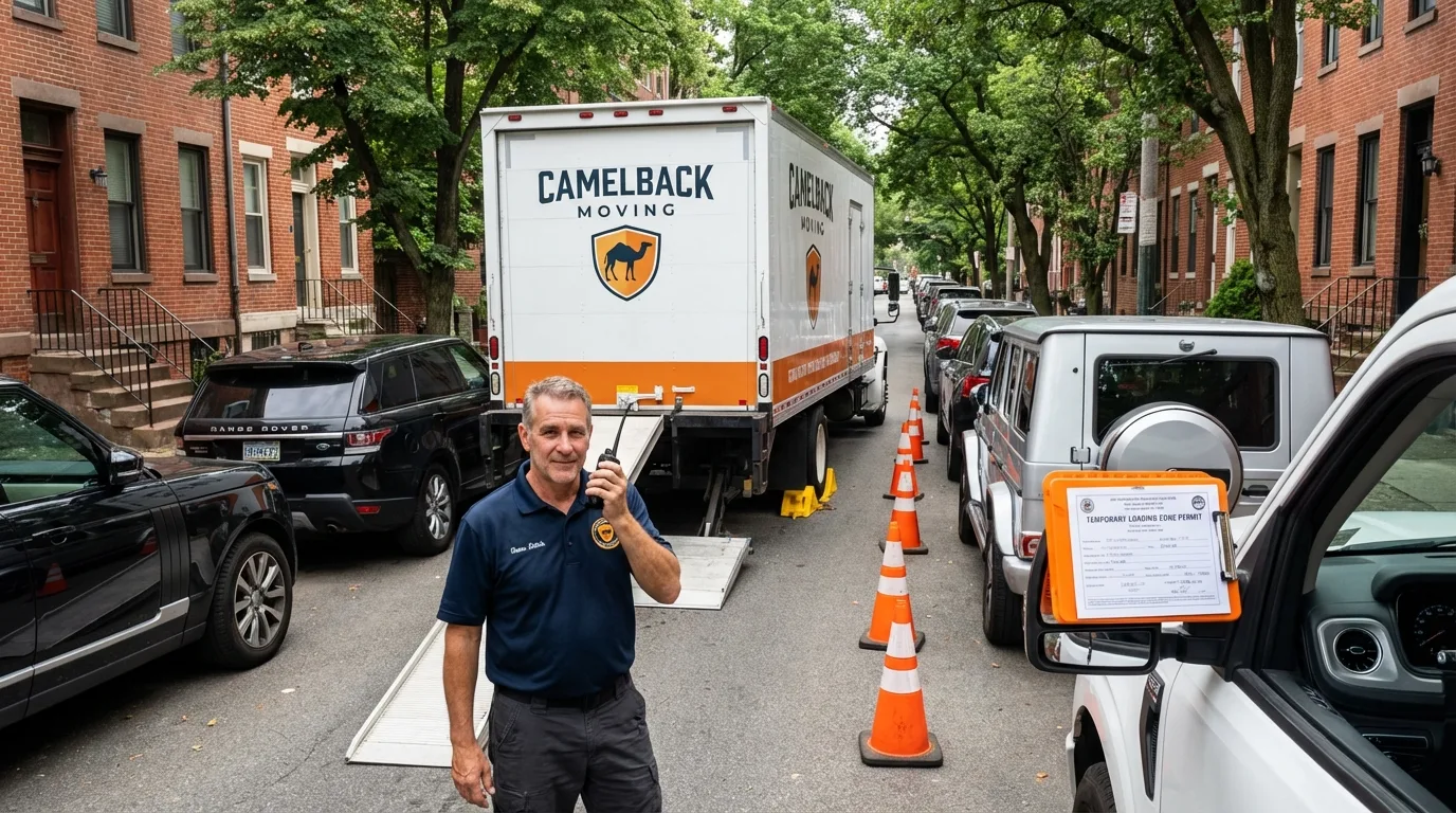 City street loading permit setup in Mount Sinai, NY