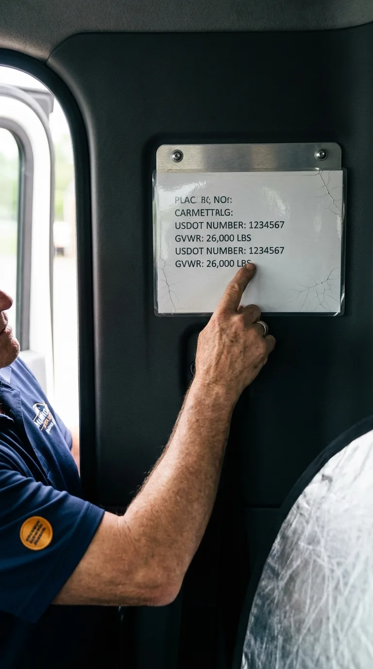 USDOT licensing placard verification in Mount Sinai